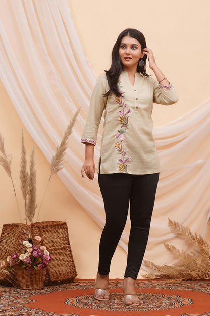 cotton printed top / dress