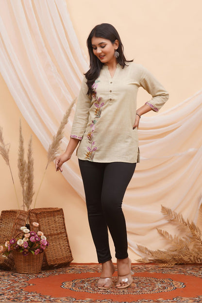 cotton printed top / dress
