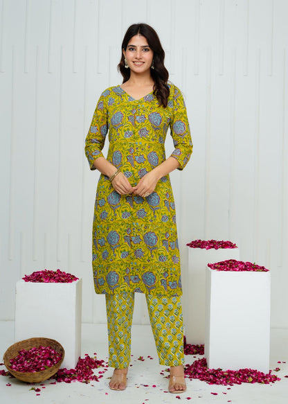 Green Meadow Kota Dupatta Suit