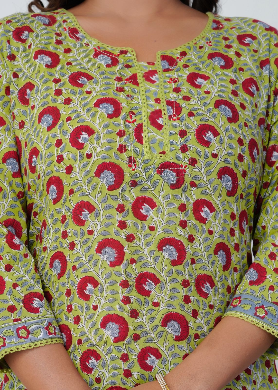 Verdant Petals Kota Dupatta Suit