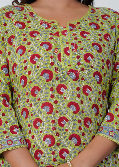 Verdant Petals Kota Dupatta Suit