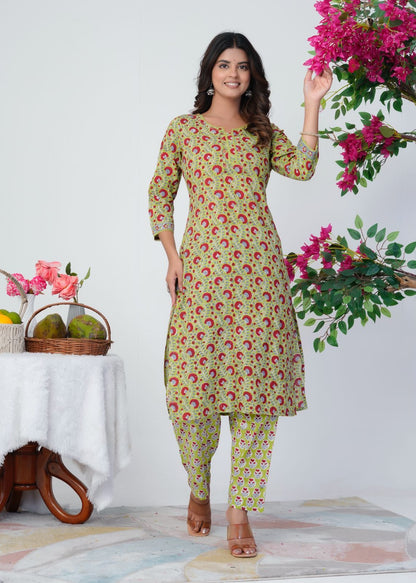 Verdant Petals Kota Dupatta Suit