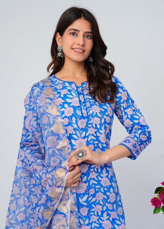 Gulrangi Neel Kota Dupatta Suit