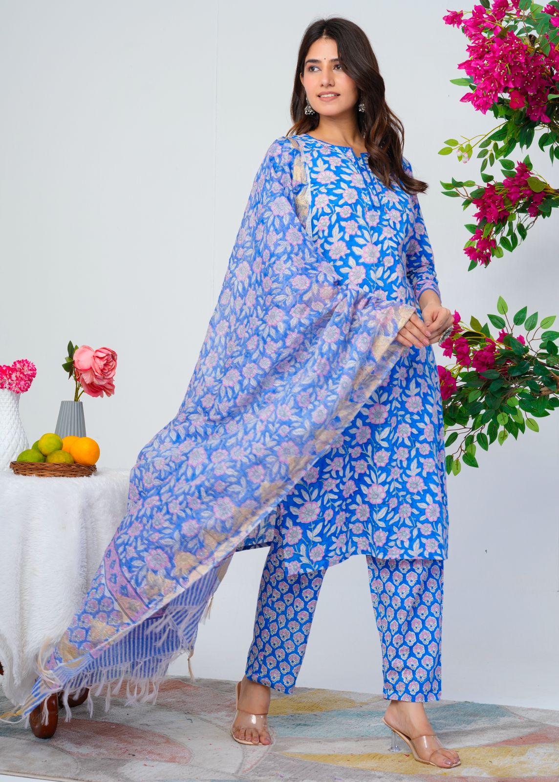 Gulrangi Neel Kota Dupatta Suit