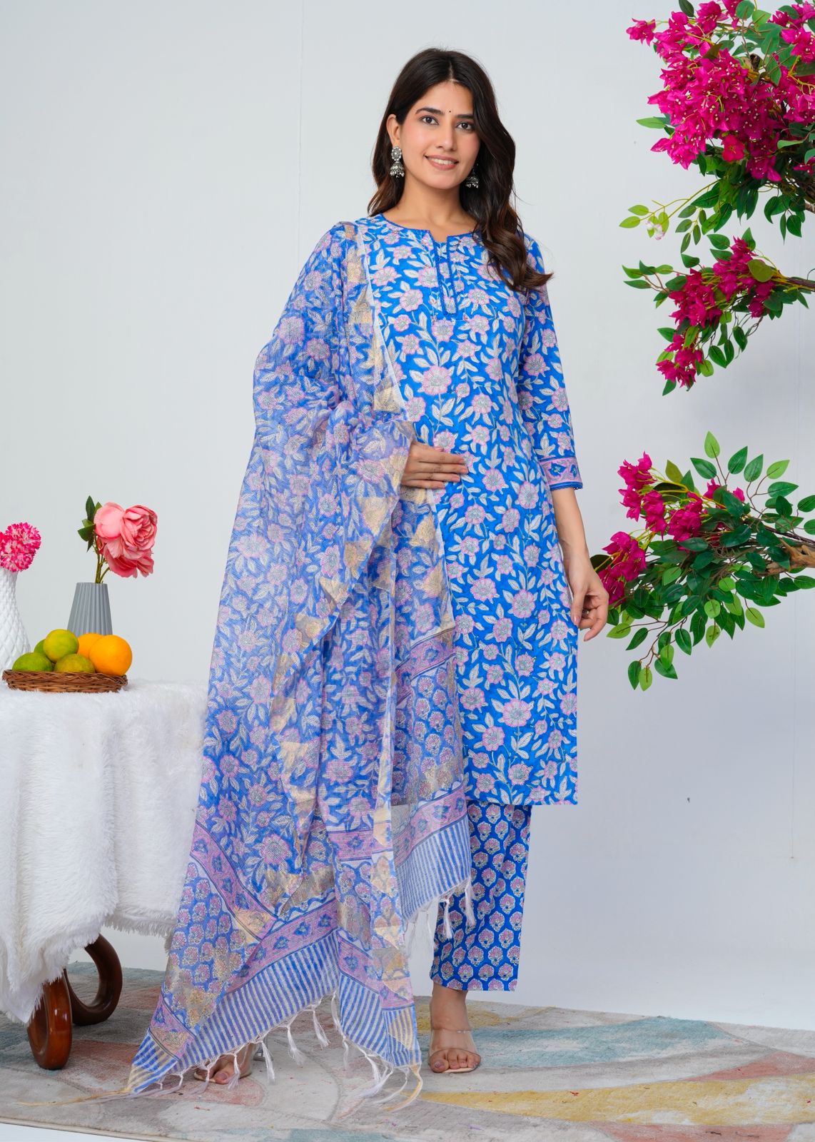 Gulrangi Neel Kota Dupatta Suit
