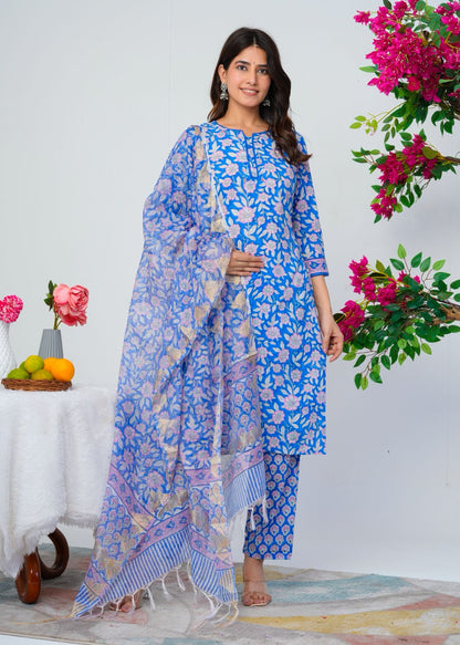 Gulrangi Neel Kota Dupatta Suit