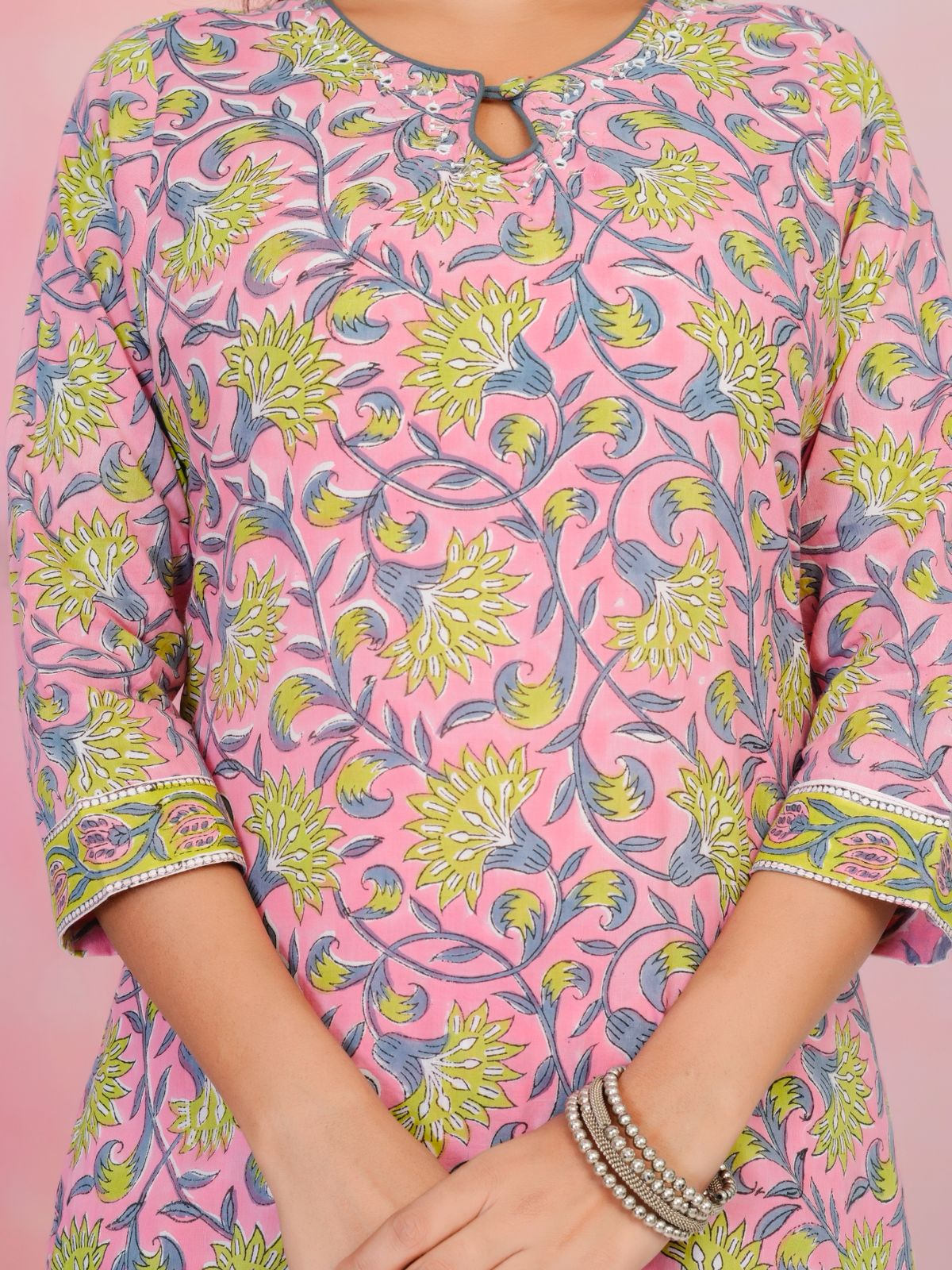 Pastel Pink Elegance Kota Dupatta Suit