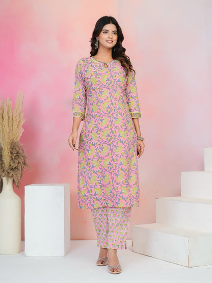Pastel Pink Elegance Kota Dupatta Suit