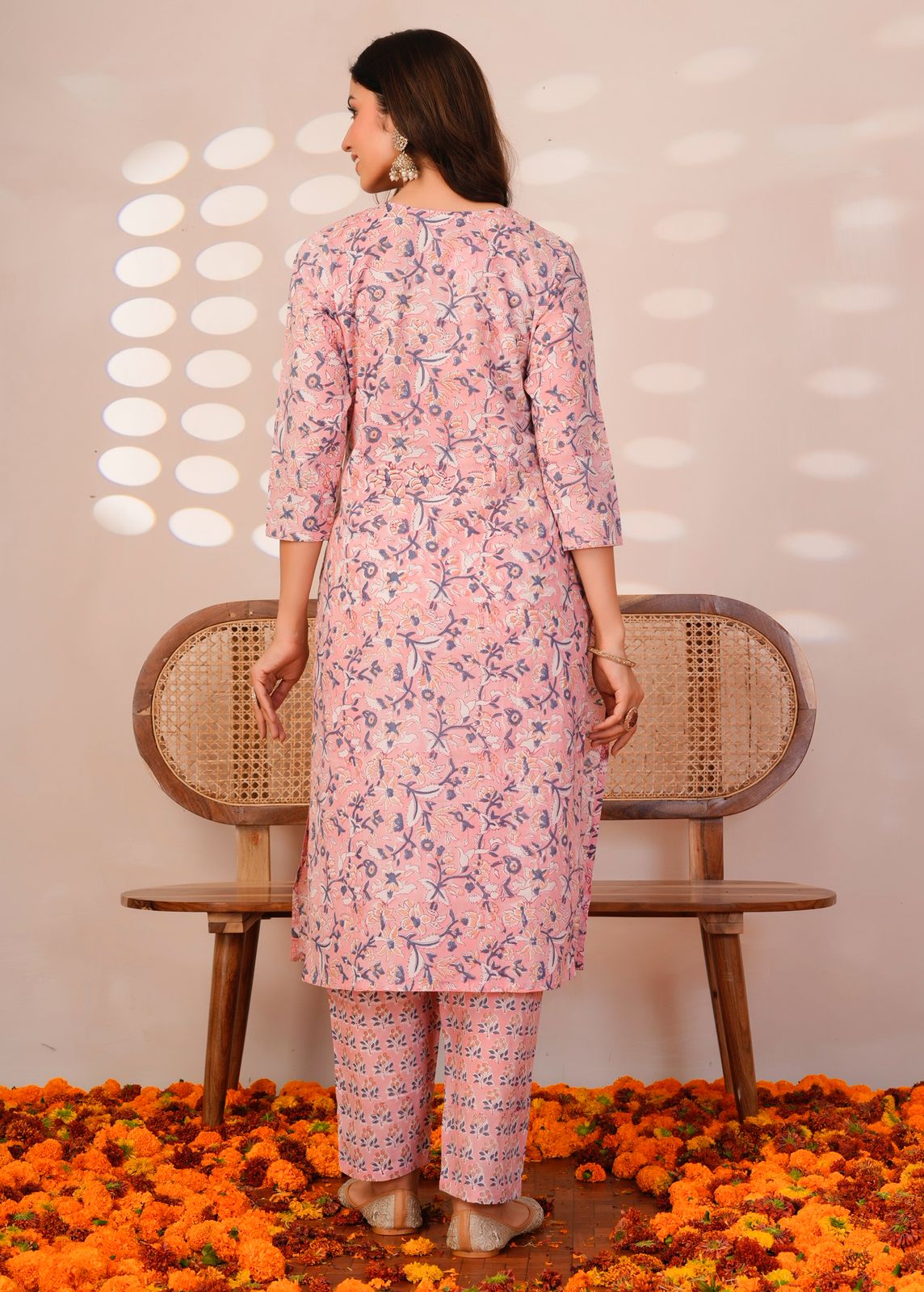 Pink Leaf Story Kota Dupatta Suit