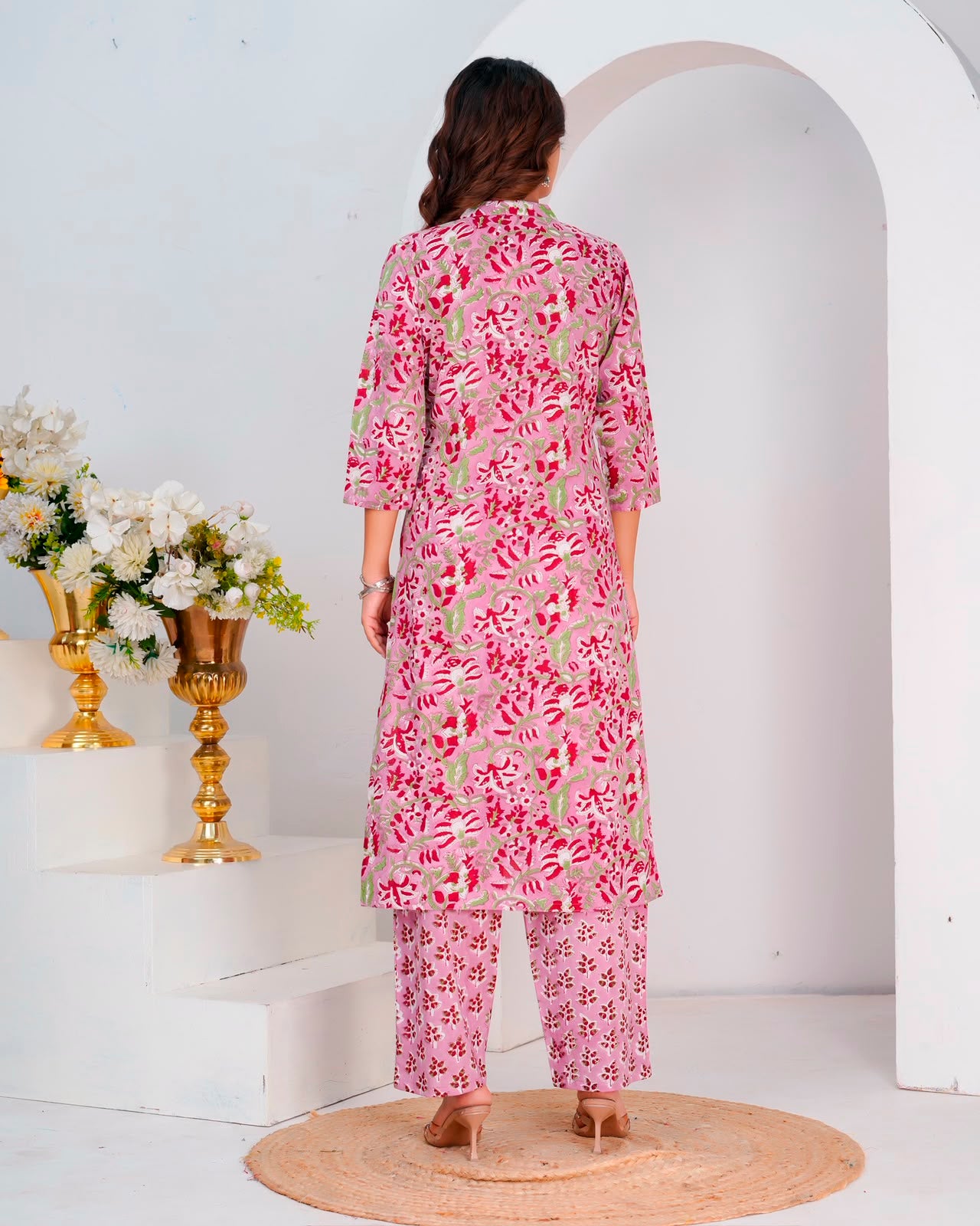 Mauve Cranberry Kota Dupatta Suit