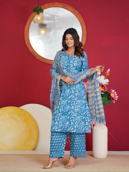 Cotton Suit With Kota Doriya Dupatta
