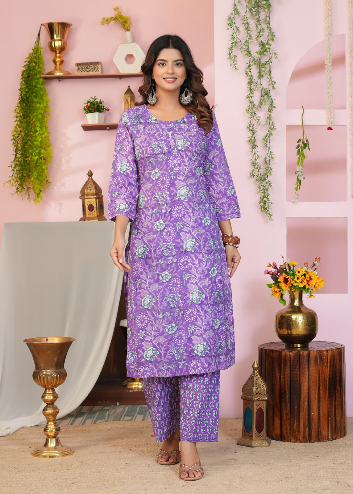Purple Whispers Kota Dupatta Suit