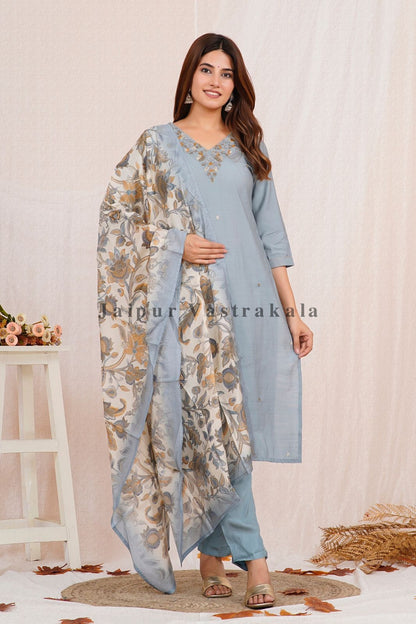 muslin silk suit