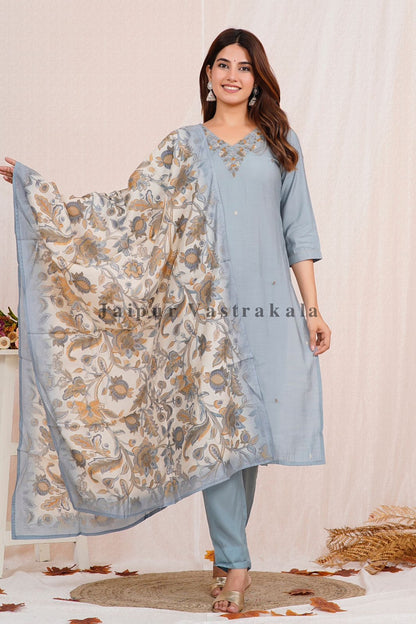 muslin silk suit