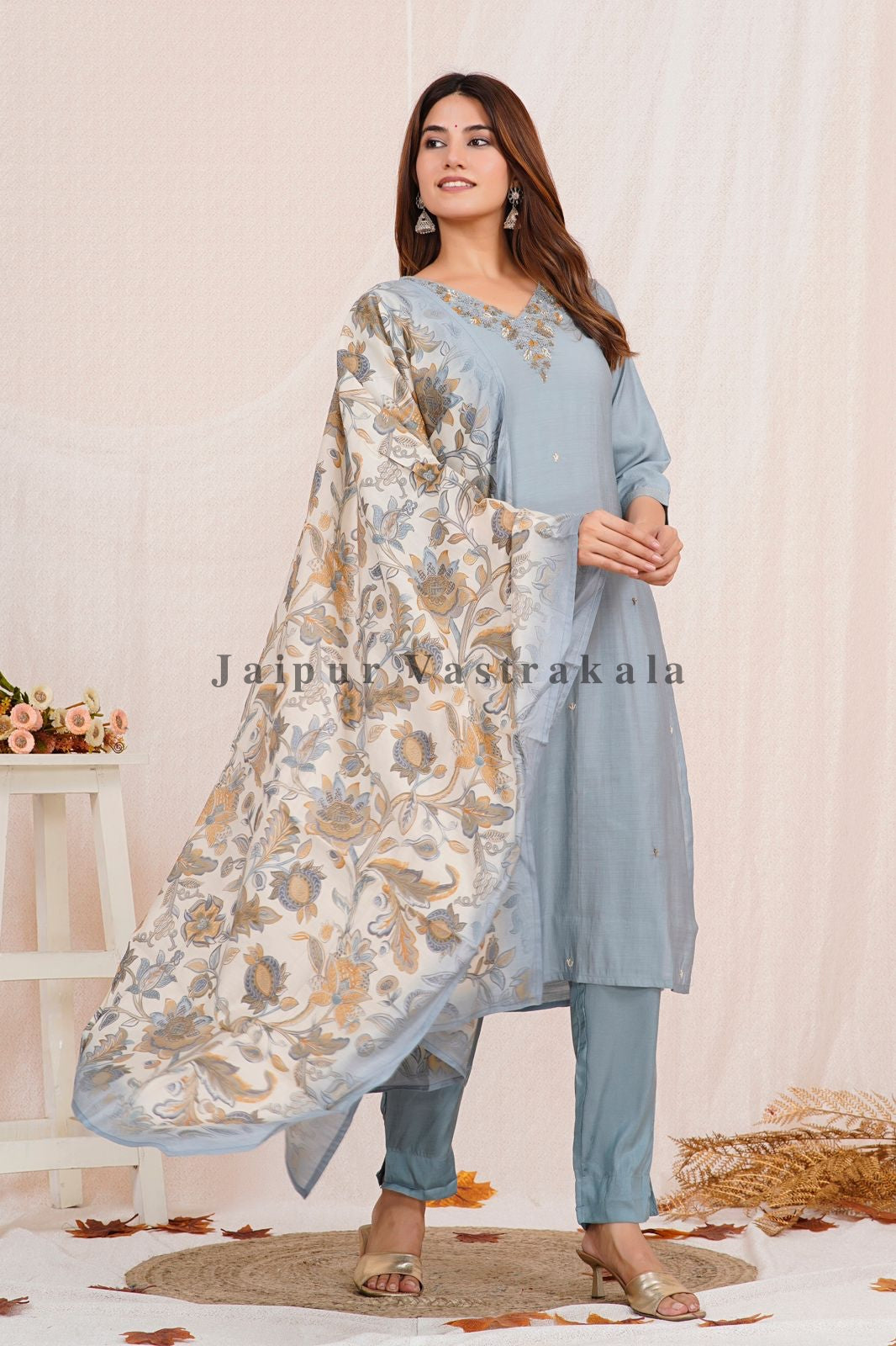 muslin silk suit