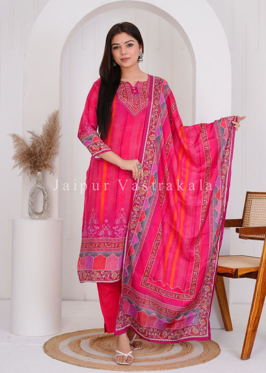 muslin silk suit