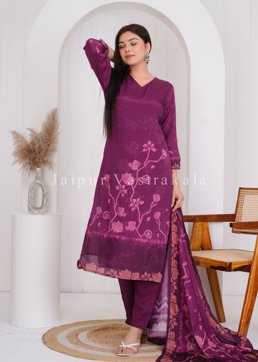 muslin silk suit