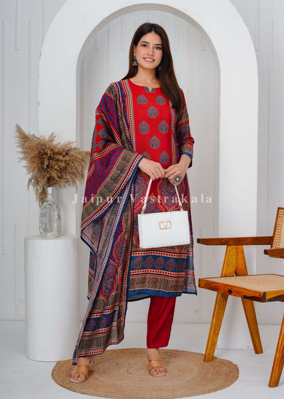 muslin silk suit