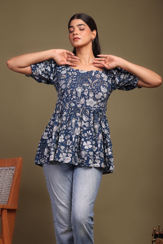 cotton printed top / dress