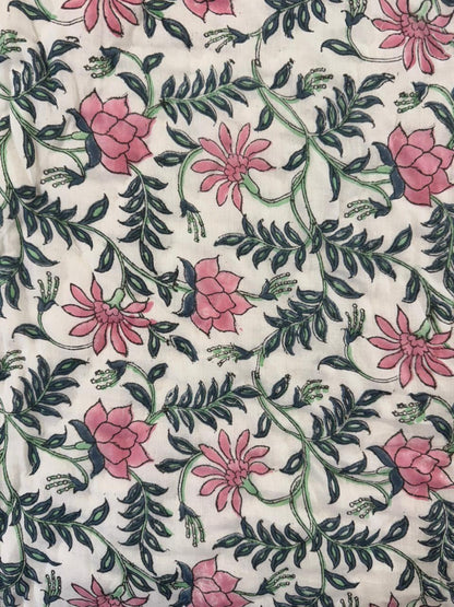 Soft Pink Boota Reversible Single Bed Quilt