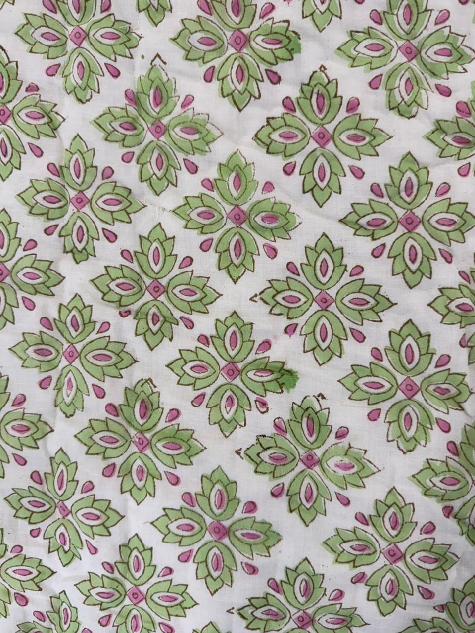 Pink Blue Maze Reversible Single Bed Quilt