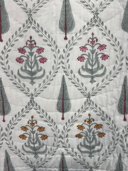 Petal Cascade Reversible Single Bed Quilt