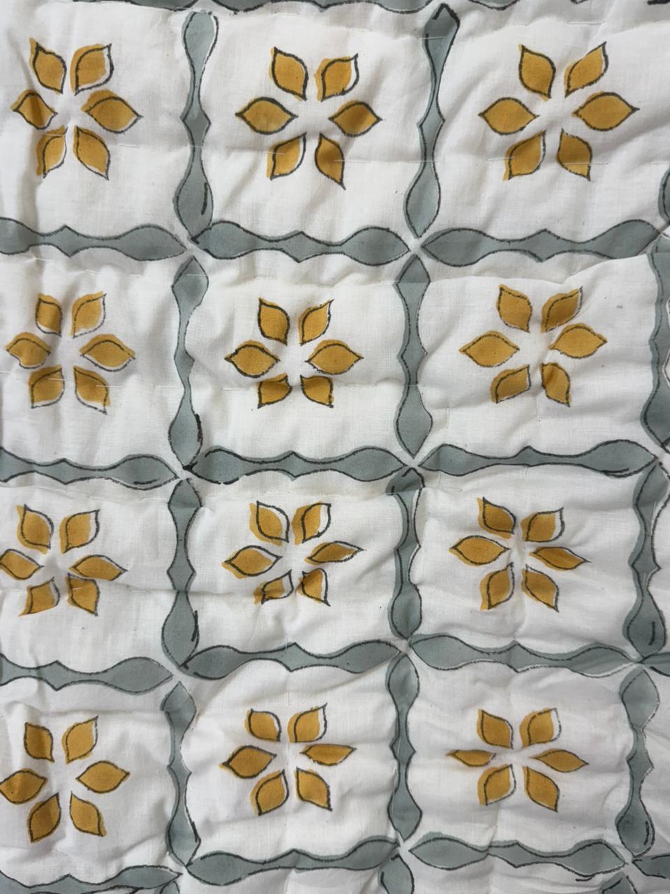 Petal Cascade Reversible Single Bed Quilt