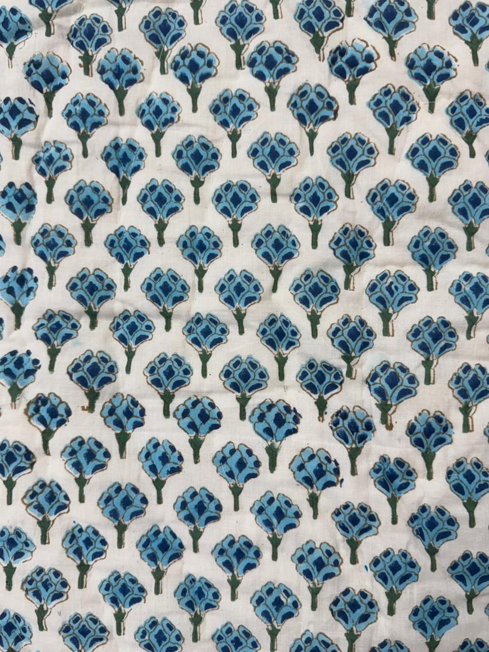 Blue Bouquet Boota Reversible Single Bed Quilt