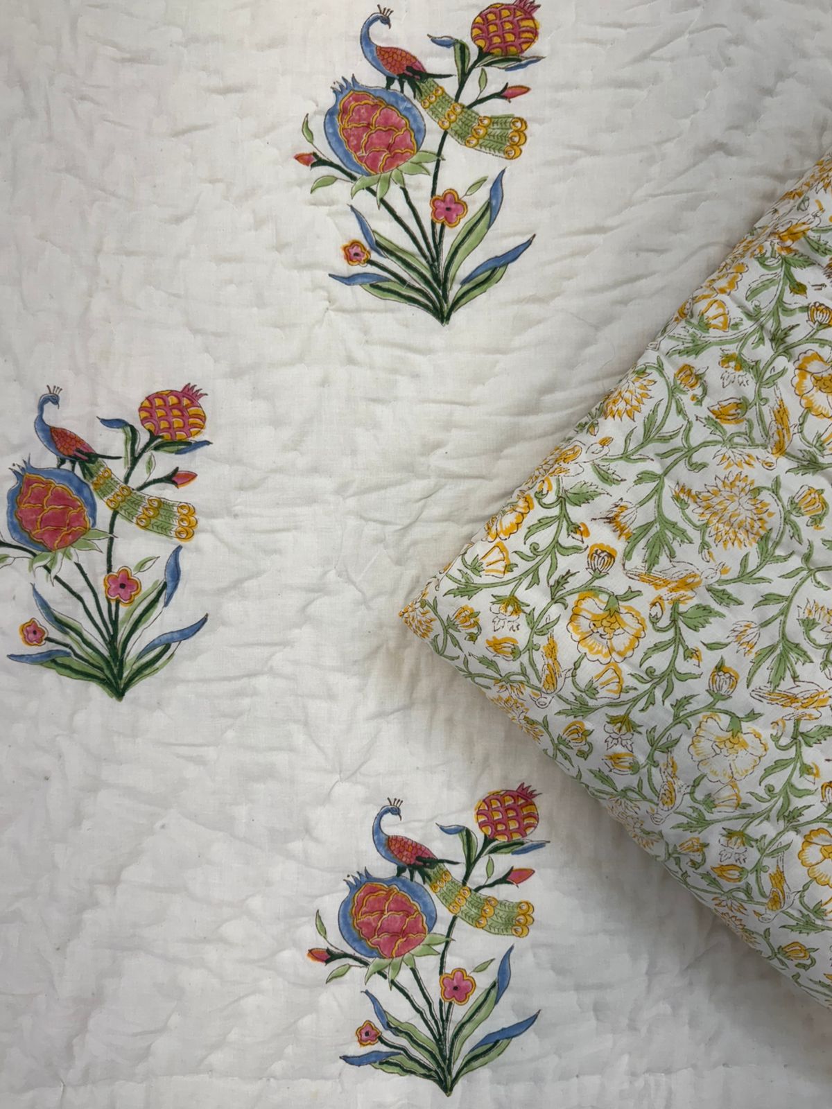 Mor Bagh Reversible Single Bed Quilt