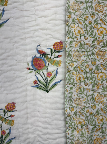 Mor Bagh Reversible Single Bed Quilt