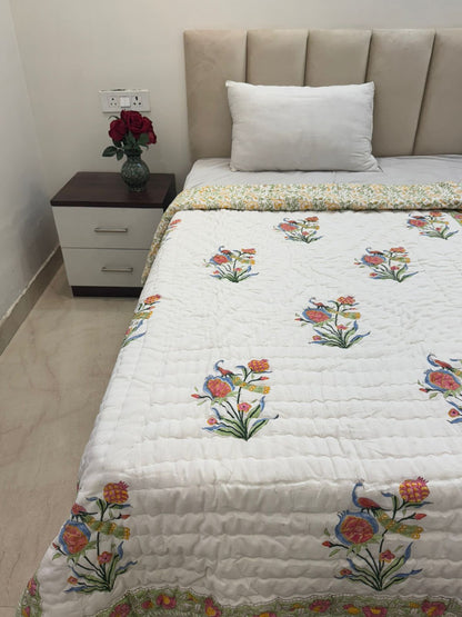 Mor Bagh Reversible Single Bed Quilt