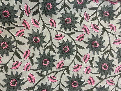 Cotton Printed Two Pc Fabric Set