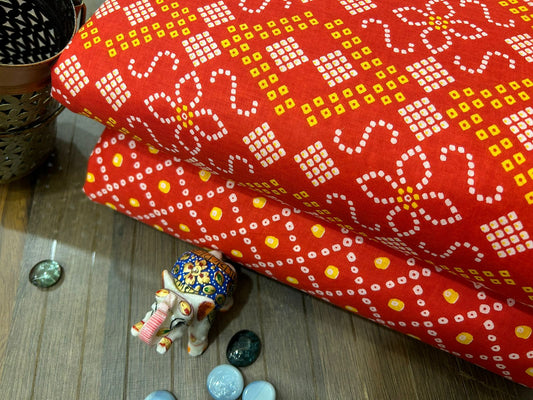 Cotton Printed Two Pc Fabric Set