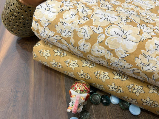 Cotton Printed Two Pc Fabric Set