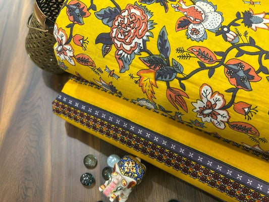 Cotton Printed Two Pc Fabric Set