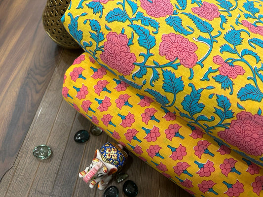 Cotton Printed Two Pc Fabric Set