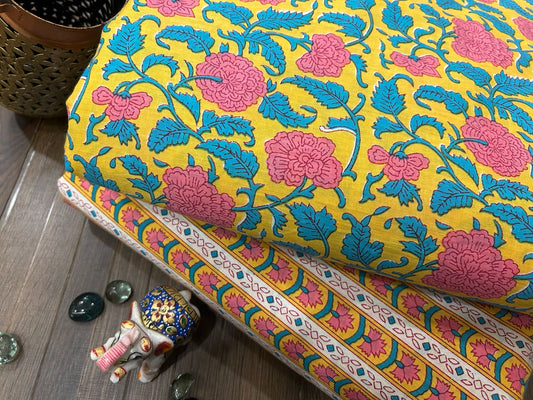 Cotton Printed Two Pc Fabric Set