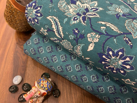 Cotton Printed Two Pc Fabric Set
