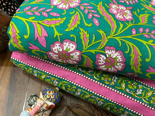 Cotton Printed Two Pc Fabric Set