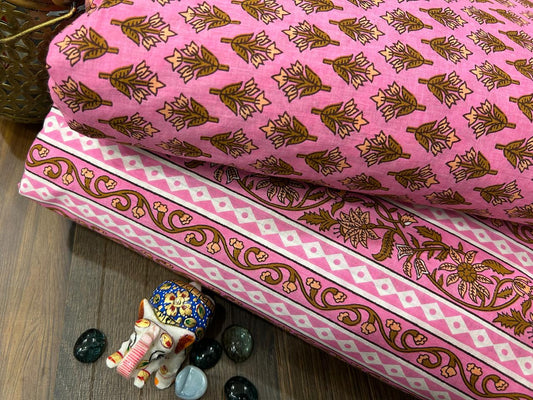 Cotton Printed Two Pc Fabric Set
