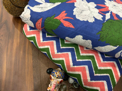 Cotton Printed Two Pc Fabric Set