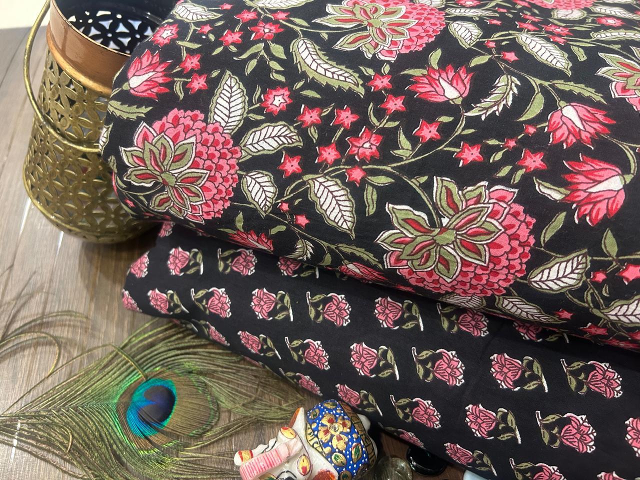 Cotton Printed Two Pc Fabric Set