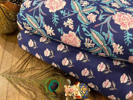Cotton Printed Two Pc Fabric Set