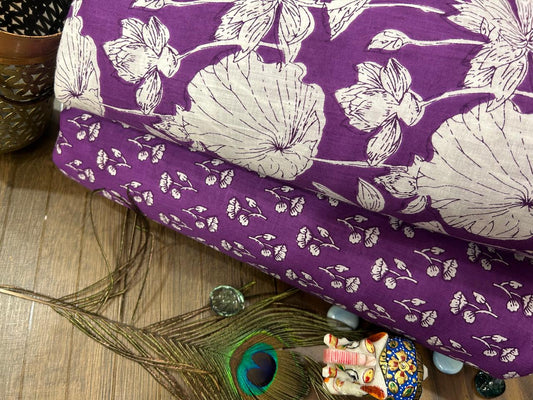 Cotton Printed Two Pc Fabric Set