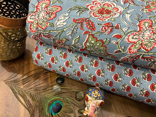 Cotton Printed Two Pc Fabric Set