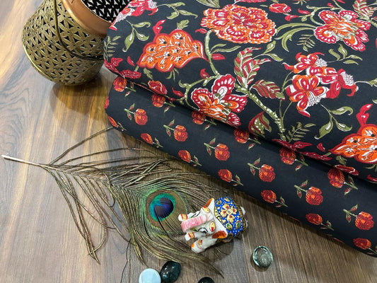 Cotton Printed Two Pc Fabric Set