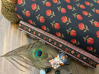 Cotton Printed Two Pc Fabric Set