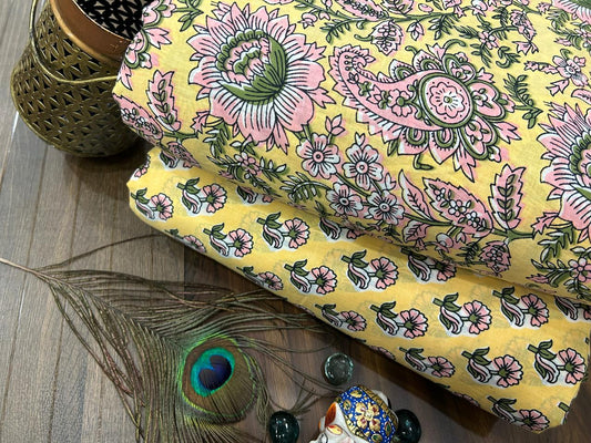 Cotton Printed Two Pc Fabric Set