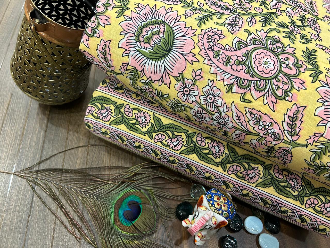 Cotton Printed Two Pc Fabric Set