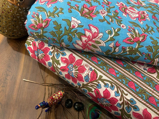 Cotton Printed Two Pc Fabric Set